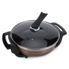 Kitchen Non-stick Electric Skillet Multipurpose Sauce Pan With Lid