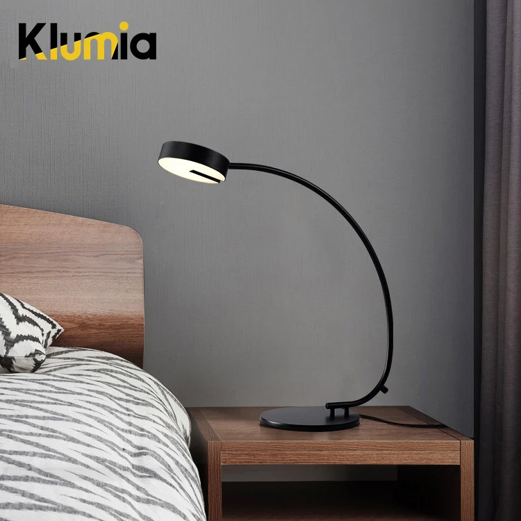 KLUMIA Zhongshan Hot Sale Aluminum Acrylic Sheet OEM 8W Indoor Bedroom Office LED Desk Lamp
