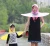 Import KM Kids UFO Raincoat Caps Children Rainwear Rainsuit Waterproof Sunblock Rain Gear Child-Parent Rain Coat Folding umbrella from China