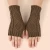 Import Knit Acrylic Gloves Rhombus Pattern Women Winter Mittens Warm Fingerless Gloves Ladies Woven Acrylic Half Finger Arm Warmer from China