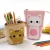 Import Korean cat cartoon student pencil case variable pull down telescopic pencil case container simple lovely canvas  pencil case from China