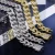 Import KRKC&amp;CO Hip Hop Jewelry 12MM White Gold Plated Iced Out Cuban Link CZ Prong Cuban Link Chain Necklace Diamond Cuban Chain from China