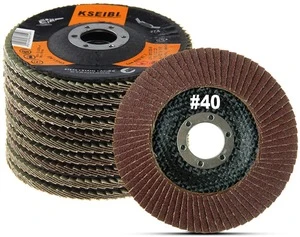 KSEIBI Aluminum Oxide 4 1/2 Inch Flap Disc Sanding Grinding Wheel