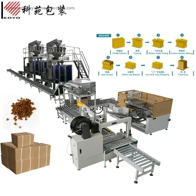 Kyzx-2 Automatic Primary and Secondary Packing Machine ,Cartoner Machine for Filling Sealing Baler Bag for Powder,Rice, Salt, Sugar,Flour,Pet Food, Animal Food