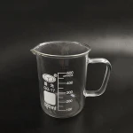 Laboratory Glassware Glass Measuring Beaker With Handle