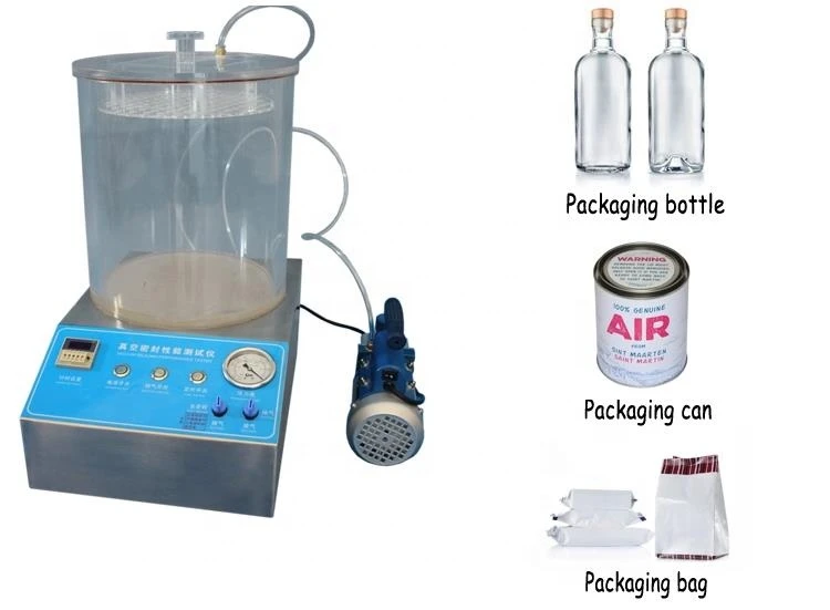 Laboratory vacuum package seal gas pressure leakage tester air leak detector