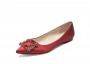Ladies hot sale new design crystal satin China flat shoes