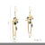 Import LANFLORA handmade 18K  gold copper alloy earrings flowers from China