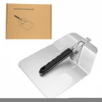 Large Homemade Home Premium  Foldable PP+TPR Handle Aluminum Paddle Metal Pizza Peel Shovel with cutter