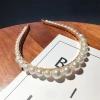 Large Pearl Solid Color Headband High-end Boutique Wild Hair Hoop Hair Accessories