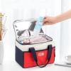 Latest and Quality Aluminium Foil Insulated Dual Compartment Portable Cooler Lunch Bag with Soft Leakproof Liner