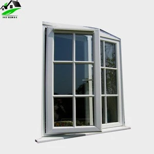 latest designs factory price 3 panel triple pvc casement window