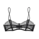 latest wireless non padded hot ladies  eyelash lace bralette underwire bra