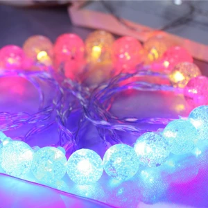 Led Battery String Lights 20 Crystal Balls Fairy Decorative Lighting
