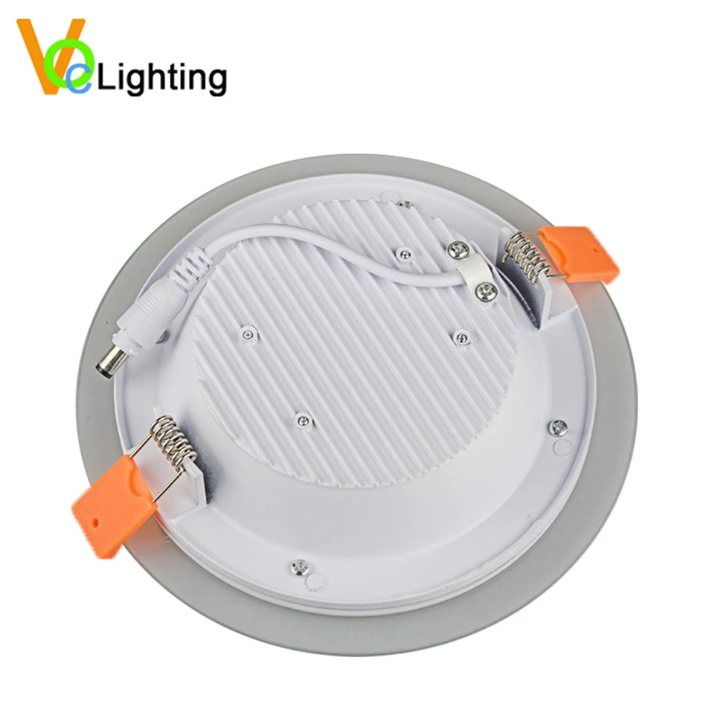 LED Down Light Cutout 75mm Double Color Glass Round Indoor 6W LED Panel Light