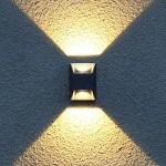 led outdoor double head wall lamp exterior wall down spotlight outdoor waterproof garden light