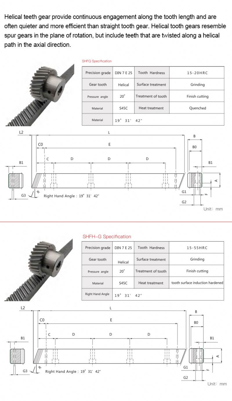 Gear Rack Modulus Buy Left Helical Gear Rack 1.25mod 22*25*1400mm Right Helix Rack ...