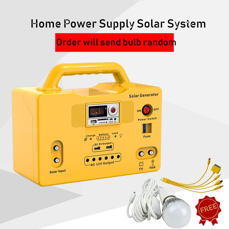 Buy Light Bulb Power Supply Camping Portable Mini Portable Home Solar ...