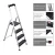 Import Lightweight 4 Step Ladder Folding Step Stool Stepladders aluminum 4 step ladders from China