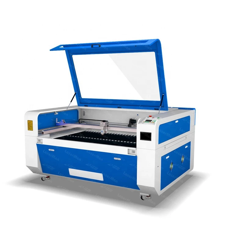 LM-1390 Metal and nonmetal co2 laser cutting machine / leather wallet and metal trademarks cutting laser machine