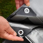 Lona Toldo reforzada plateada Multipurpose Protective Canvas color gris de 5x6m 5x9m 180 g/m2 PE Tarpaulin Tarp Cover