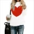 Import Long Sleeve Women Sweater Front Heart Crew Neck Sweater For Valentines Day from China