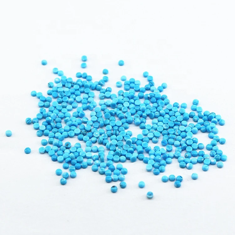 Loose gemstone round cut 2mm turquoise cabochons