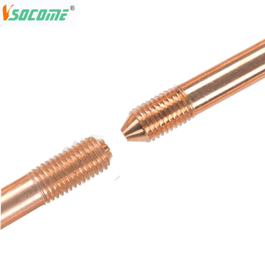 low price BS standard solid copper earth rod copperbond electrode rods