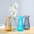 Import luxury blue green red painting flower glass vase for home decoration wedding from China