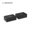 Luxury Custom Logo Printing Presentation Promotional 3 Sided Hinged Black Lid Rigid Gift Box Foam Insert