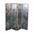 Import Luxury Fir Wood Frame Mirrored Glass 4 Panel Screen Movable Divider For Room Aluminium Foil World Map Room Divider from China