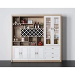 Luxury Modern Marble Top Cabinet Buffet Kitchen 4 Doors Sideboard Wine Cabinet For Dining Room Furniture