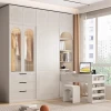 Luxury Sliding Door Bedroom Wardrobe with Mirrored Closet Organizer Wood Wardrobes Designs for Clothes Storage