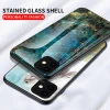 Luxury TPU Frame Anti-Scratch Shell Marble Tempered Glass Phone Case for iPhone 11