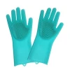 Magic Silicone Dishwashing gloves with wash scrubber for Kitchen household  silicone washing gloves