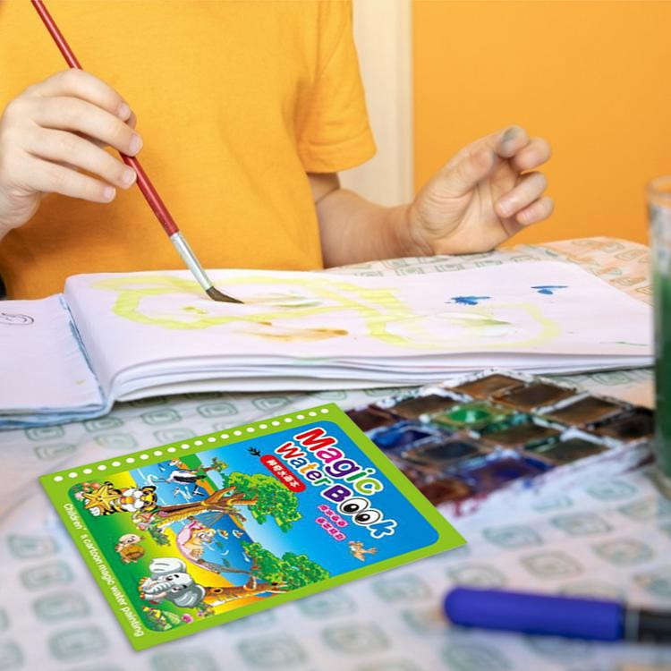 Buy Magic Water Book Set Water Coloring Book With Water Pen Creative ...