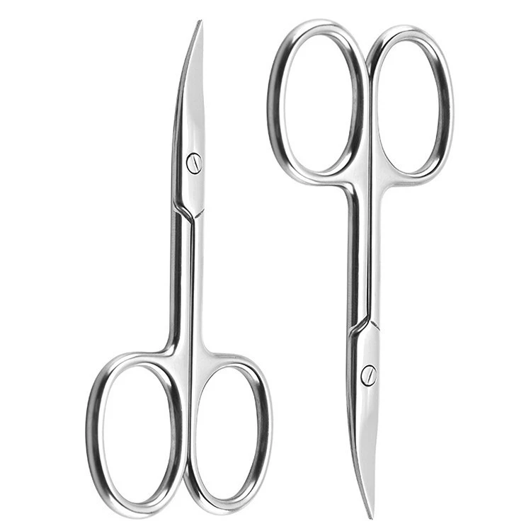 Manicure Tool For Nails Eyebrow Nose Eyelash Cuticle Scissors Curved Pedicure Scissors