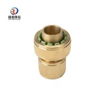 Manufacturer Durable In Use Garden Tools 3/4" Water Stop Brass Quick fast connector Hose Connector