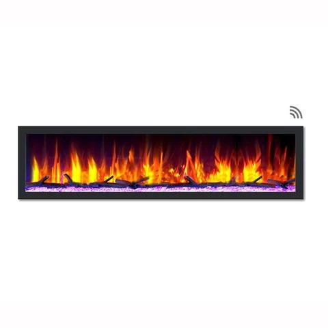 Manufacturer WiFi Electric Insert Heater Fireplace with Colorful RGB LED Flames