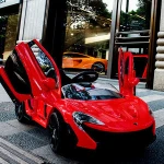 McLaren P1 Ride On Kids Electric Car 12V Remote Control Yellow