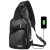 Import Men Shoulder Bags USB Charging Crossbody Anti-theft Chest Bag PU Leather Short Trip Messengers Bag from China