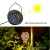 Import Metal hanging Leaf-shadow handle lantern lamp waterproof solar outdoor lighting patio decoration lights from China