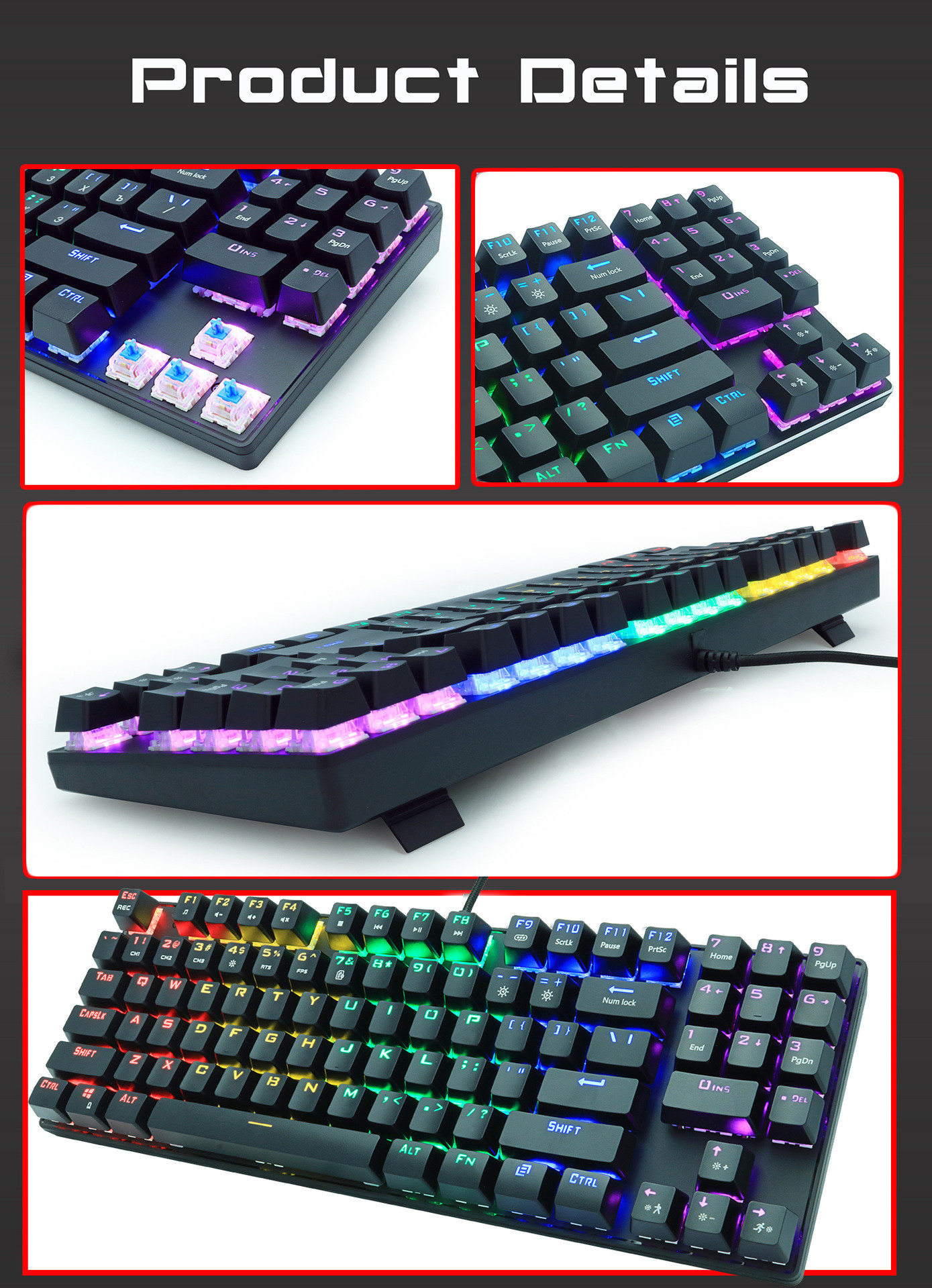 Buy Metoo Zero Mechanical Gaming Keyboard And Gaming Mouse Combo Set ...