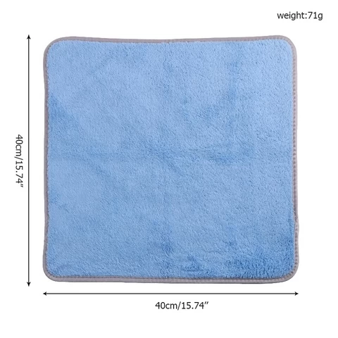 Microfiber Blue &  Premium Grey Cleaning Towels Super Absorbent Auto Drying Washing Cloth Soft Scratch-Free Coral Fleece Rags