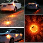Mini Emergency Disc Safety Flashing Light Traffic Warning Light Led Road Flare With Car Charger