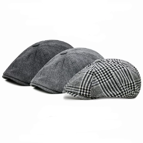 MIO  Wholesale British Ivy Hats Factory Custom High Quality Cotton Newsboy Hat For Men And Boy