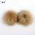 Import Mixed color Faux fur pom poms with snap button for beanie hat from China