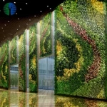 Mixed plant  plastic grass artificial green wall