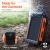 Import Mobile phone accessories power supply outdoor emergency solar waterproof power bank from China
