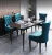 Import Modern design dining room furniture  gold Steel frame 6 chairs dining room sets from China
